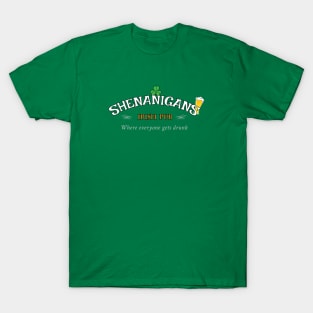 Shenanigans Irish Pub Funny Slogan T-Shirt